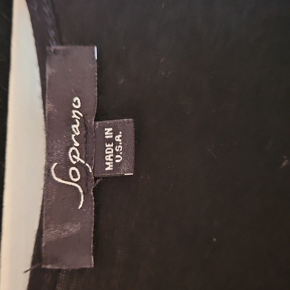 Soprano Black and White Sleeveless Chevron Dress, Sz M, Lightweight, GUC - Picture 5 of 7